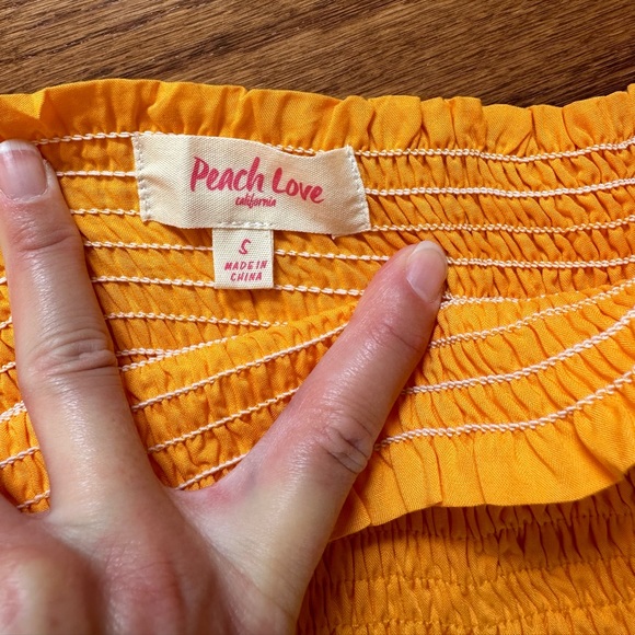 NanaMacs neon orange smocked skirt - Picture 4 of 4